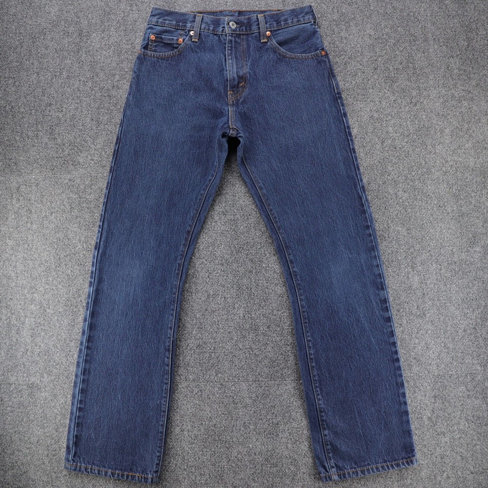 Levi's 517 Boot Cut Jeans Dark Blue Denim 30x32 Mens Excellent